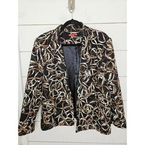 Y2K Joni B. XL black with string accents cotton jacket/blazer